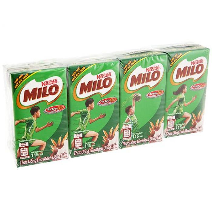 Lốc 4 Thức Uống Lúa Mạch Nestle Milo 115Ml