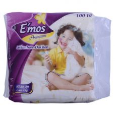Giấy Ăn E'Mos Premium 100 Tờ 1 Lớp