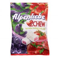 Kẹo Mềm Alpenliebe 2 Chew Nho & Dâu Gói 87.5G