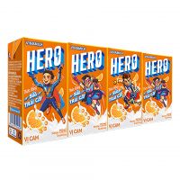 Lốc 4 Sữa Trái Cây Vinamilk Hero Vị Cam Hộp 110Ml